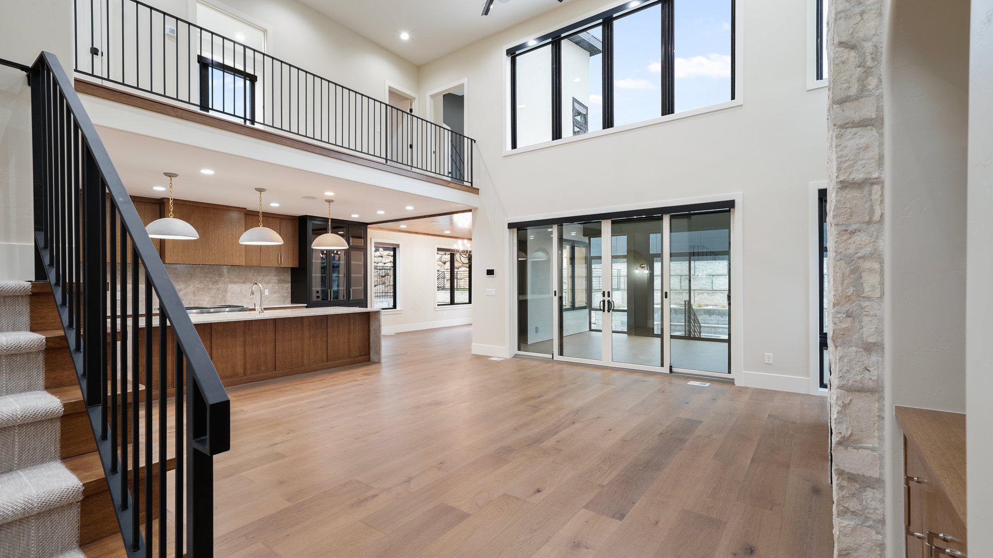 Completed custom home interior